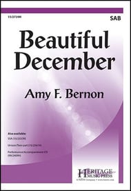 Beautiful December SAB choral sheet music cover Thumbnail